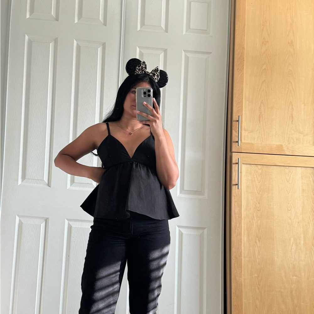 Abercrombie & Fitch Black Peplum Cami